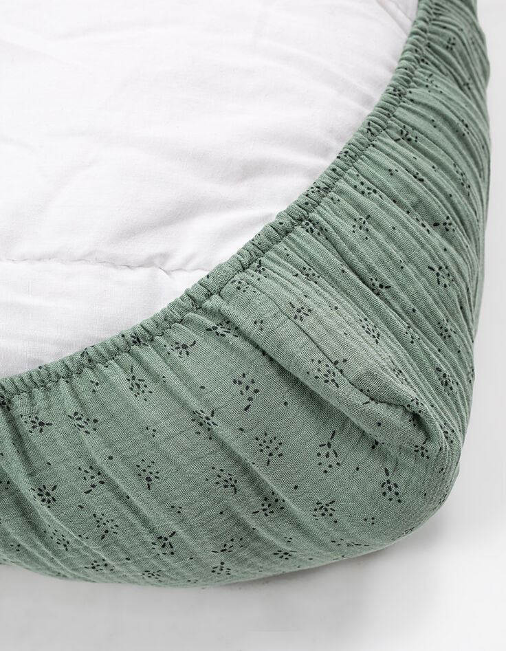 Housse de matelas à langer verte coton bio GABRIELLE PARIS-4 Housse de matelas à langer verte coton bio GABRIELLE PARIS-4