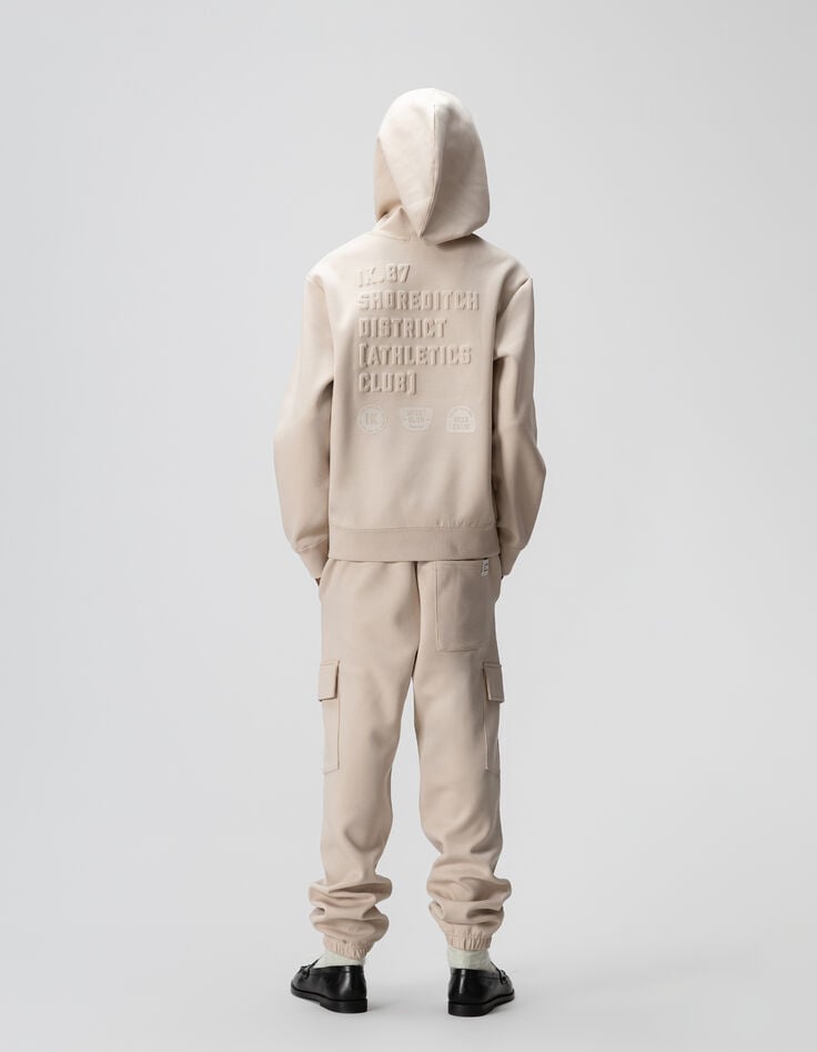 Boys’ beige sweatshirt with embossed slogan on back-10 Boys’ beige sweatshirt with embossed slogan on back-10