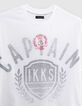 Wit T-shirt opdruk embleem print binnenin jongens-2