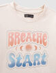 Ecru T-shirt met tekst vintagestijl meisjes-2