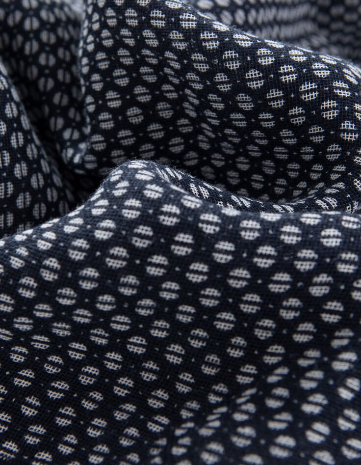 Men&rsquo;s navy double-sided scarf-4