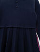 Girls’ navy knit pleated long-sleeved dress-8