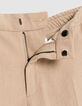 Pantalon de costume beige fonc&eacute; seersucker Homme-7