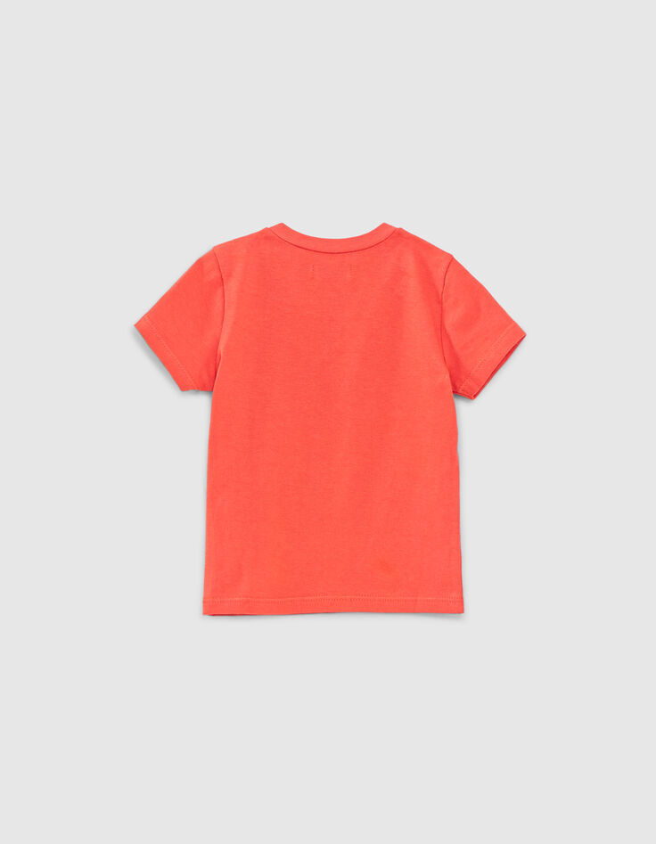 Oranje T-shirt opdruk tijger biokatoen babyjongens -3