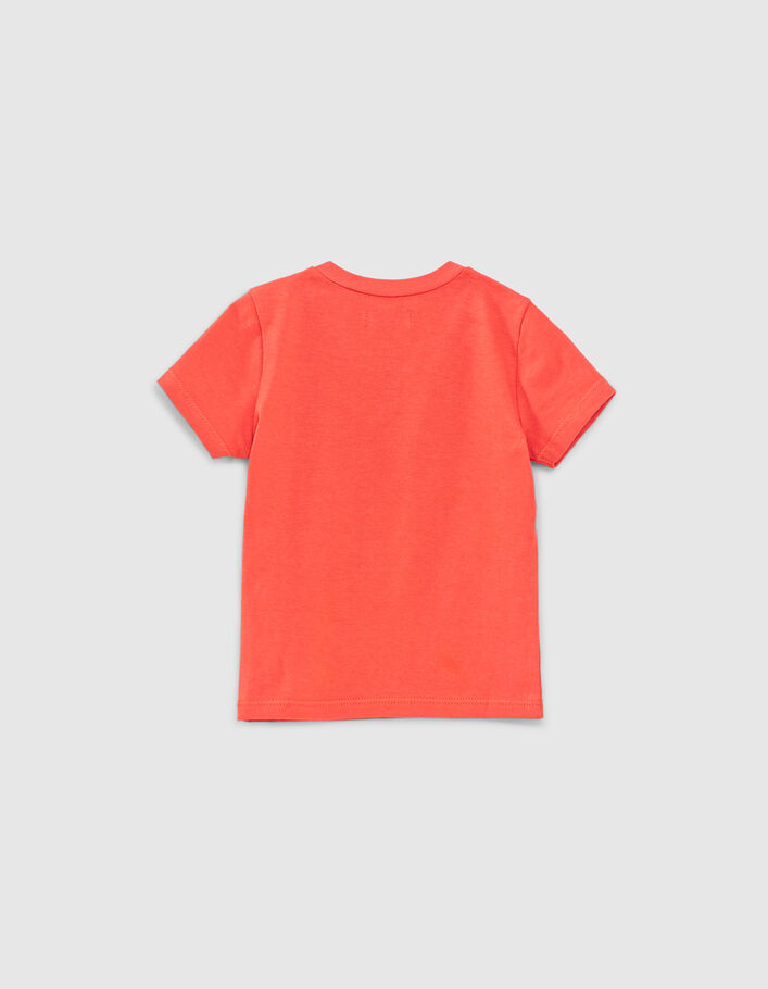 Oranje T-shirt opdruk tijger biokatoen babyjongens  - IKKS