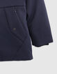 Parka 2-en-1 marine doudoune motif jacquard garçon-4