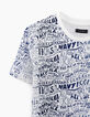 Boys' off-white all-over letters T-shirt-2