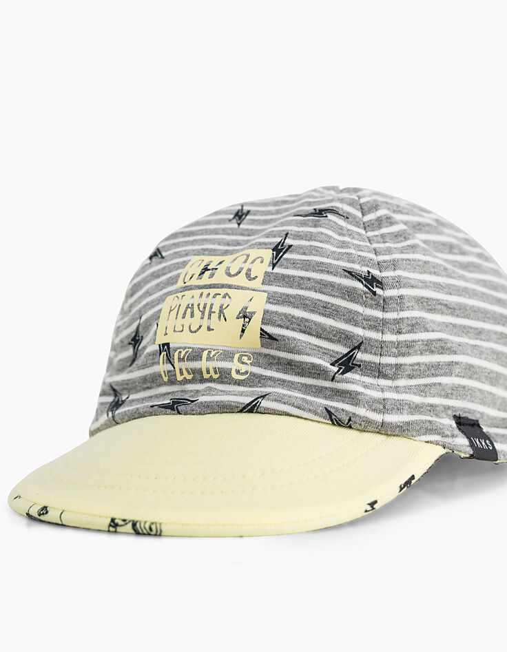 Casquette réversible jaune et grise bébé garçon -4 Casquette réversible jaune et grise bébé garçon -4