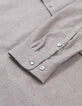 Men's mink-coloured flannel REGULAR shirt-3