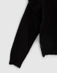 Cardigan noir tricot &agrave; volants fille-6