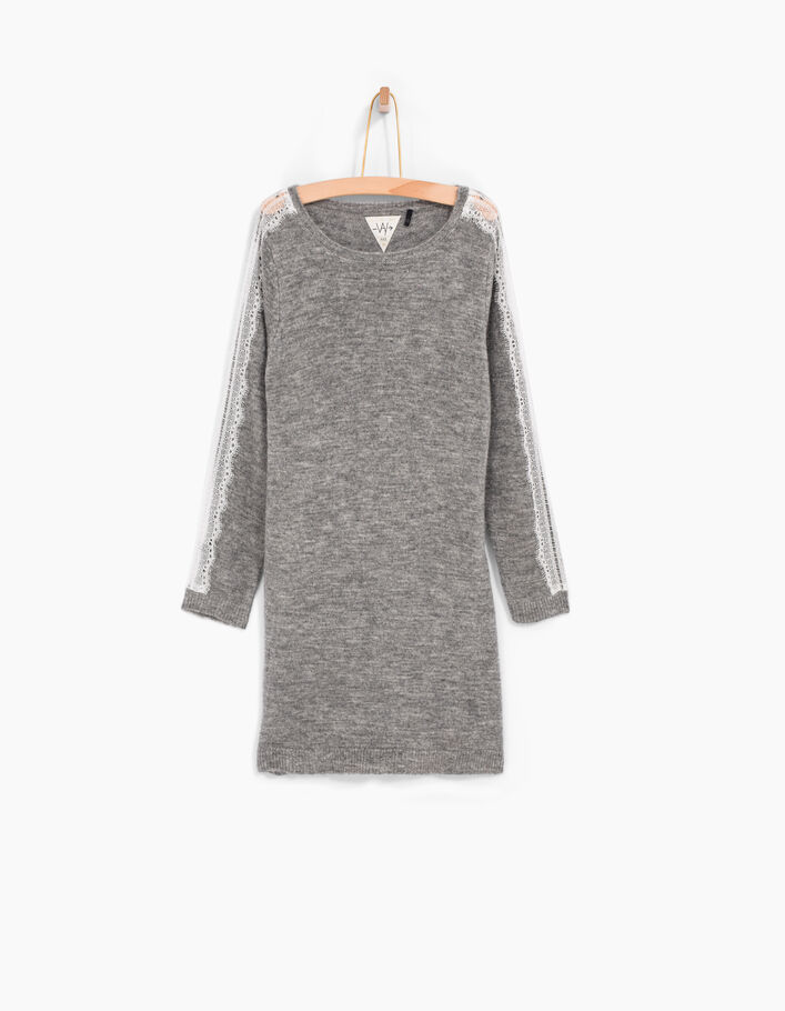 Girls’ grey sweater-dress - IKKS