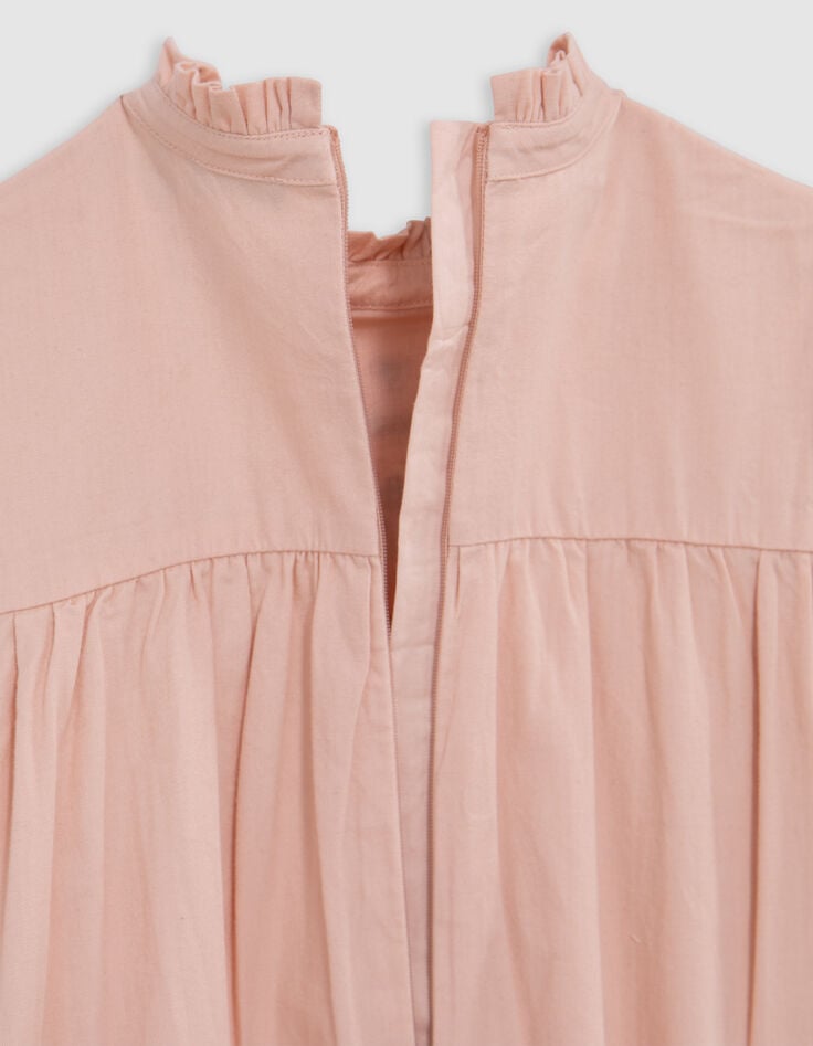 Roze meisjesjurk met art-decovogelborduurwerk-5 Roze meisjesjurk met art-decovogelborduurwerk-5