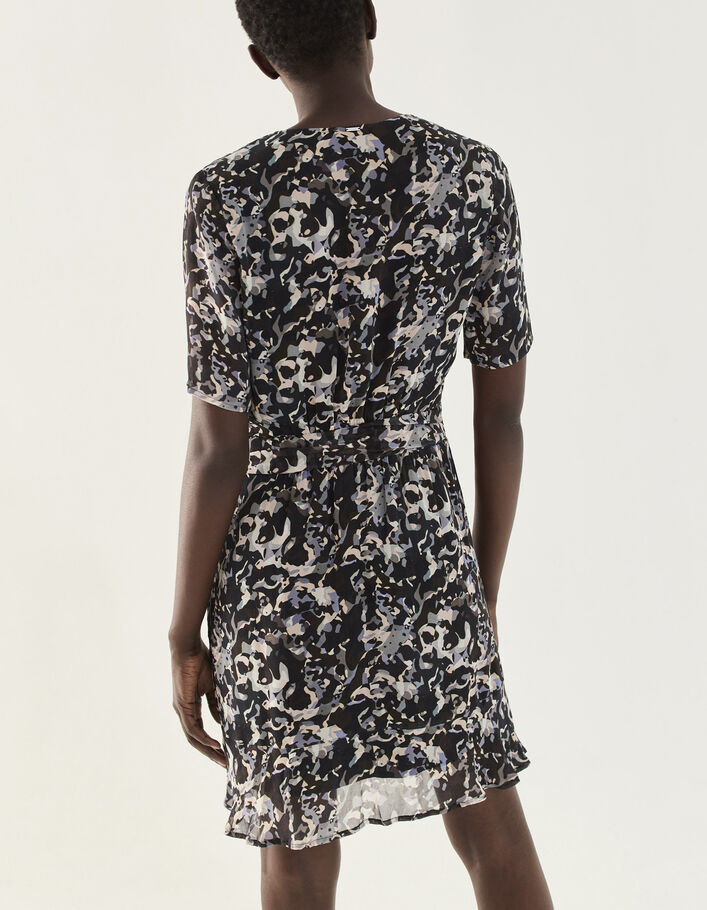 Jurk korte mouwen camouflagemotief dames-3