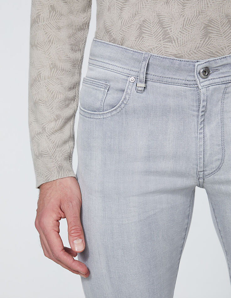 Hellgraue SLIM-Herrenjeans IKKS BETTER Bali-4