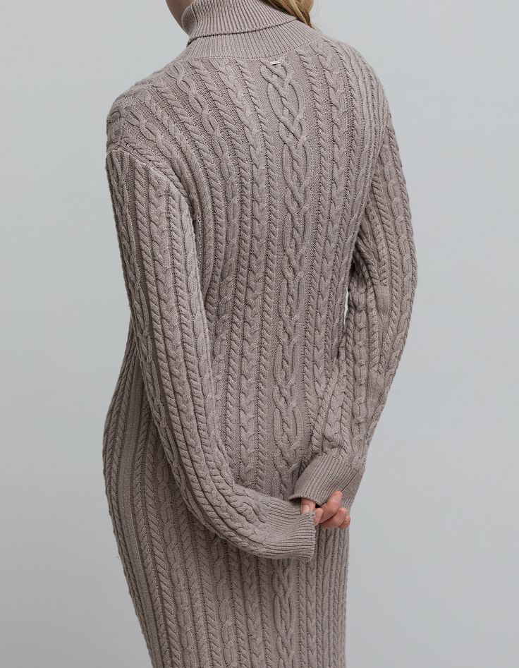 Vestido midi de mujer de punto de s&eacute;samo con vueltas-6