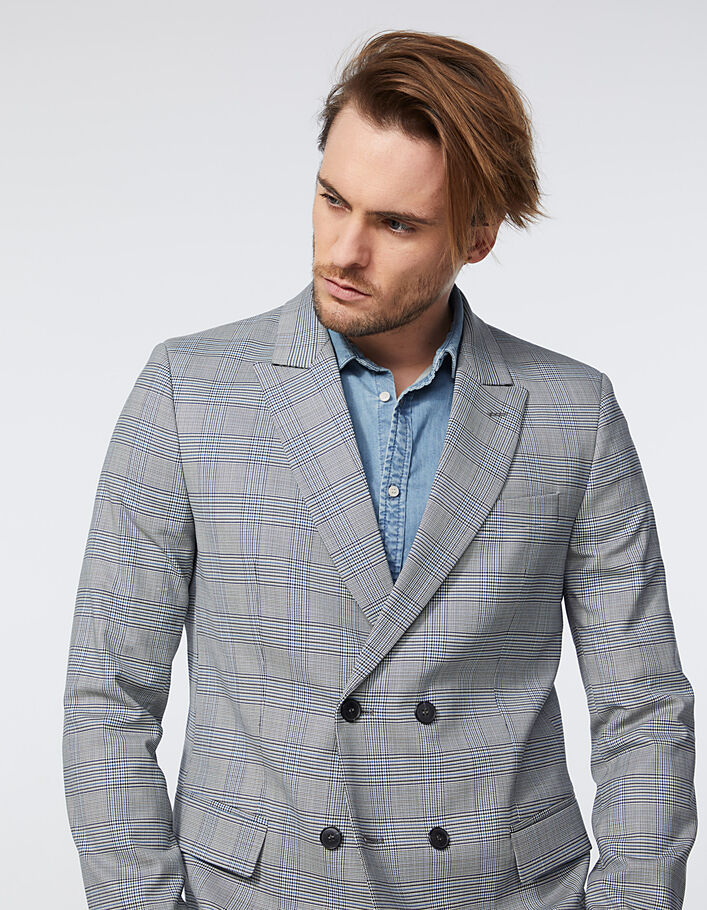 Men’s copper Prince of Wales check double-breasted jacket-5