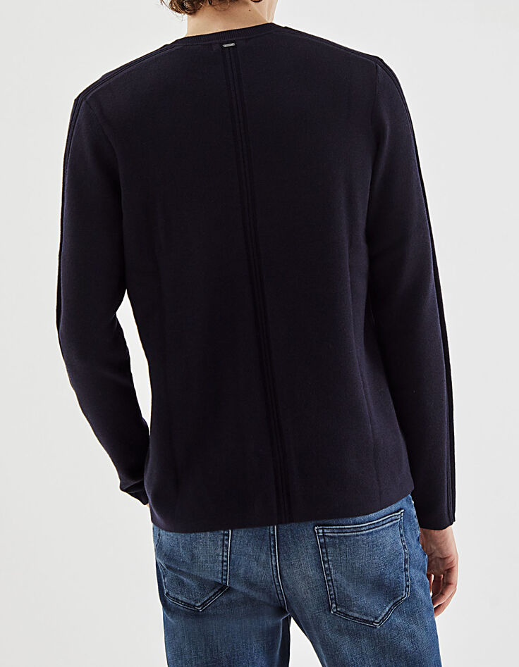 Men’s navy DRY FAST sweater with stitched knit on back -3 Men’s navy DRY FAST sweater with stitched knit on back -3