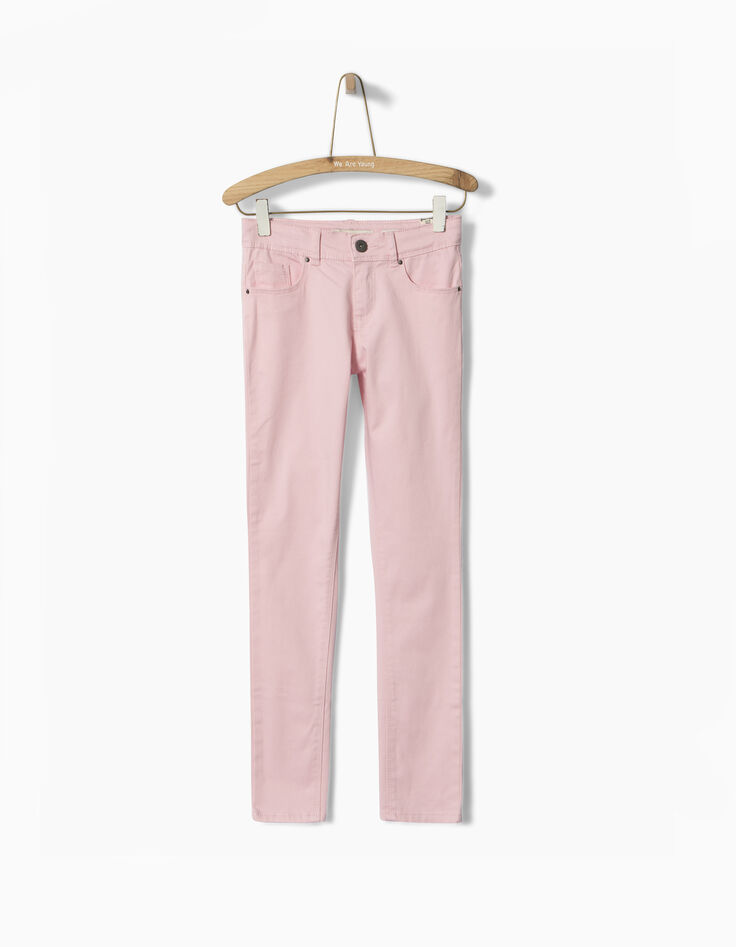 Girls' pink skinny jeans-2