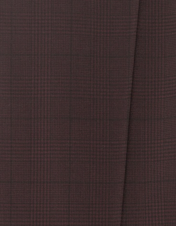 Men’s plum check TRAVEL SUIT suit trousers-6 Men’s plum check TRAVEL SUIT suit trousers-6