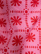 Top sans manches rose imprimé graphique rouge fille-9