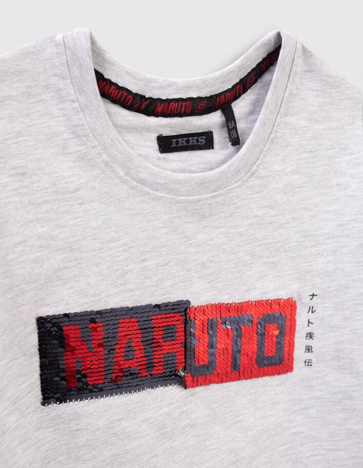 Graues NARUTO Jungen-T-Shirt mit Motiv hinten - IKKS