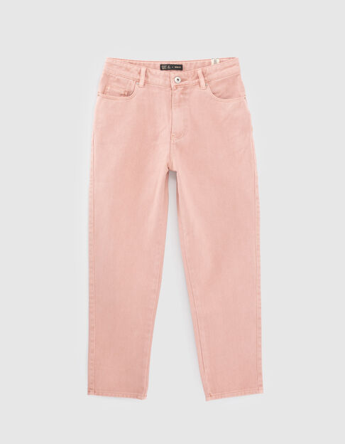 Girls’ powder pink mom jeans