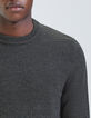 Men's khaki moulin&eacute; knit round collar sweater-3
