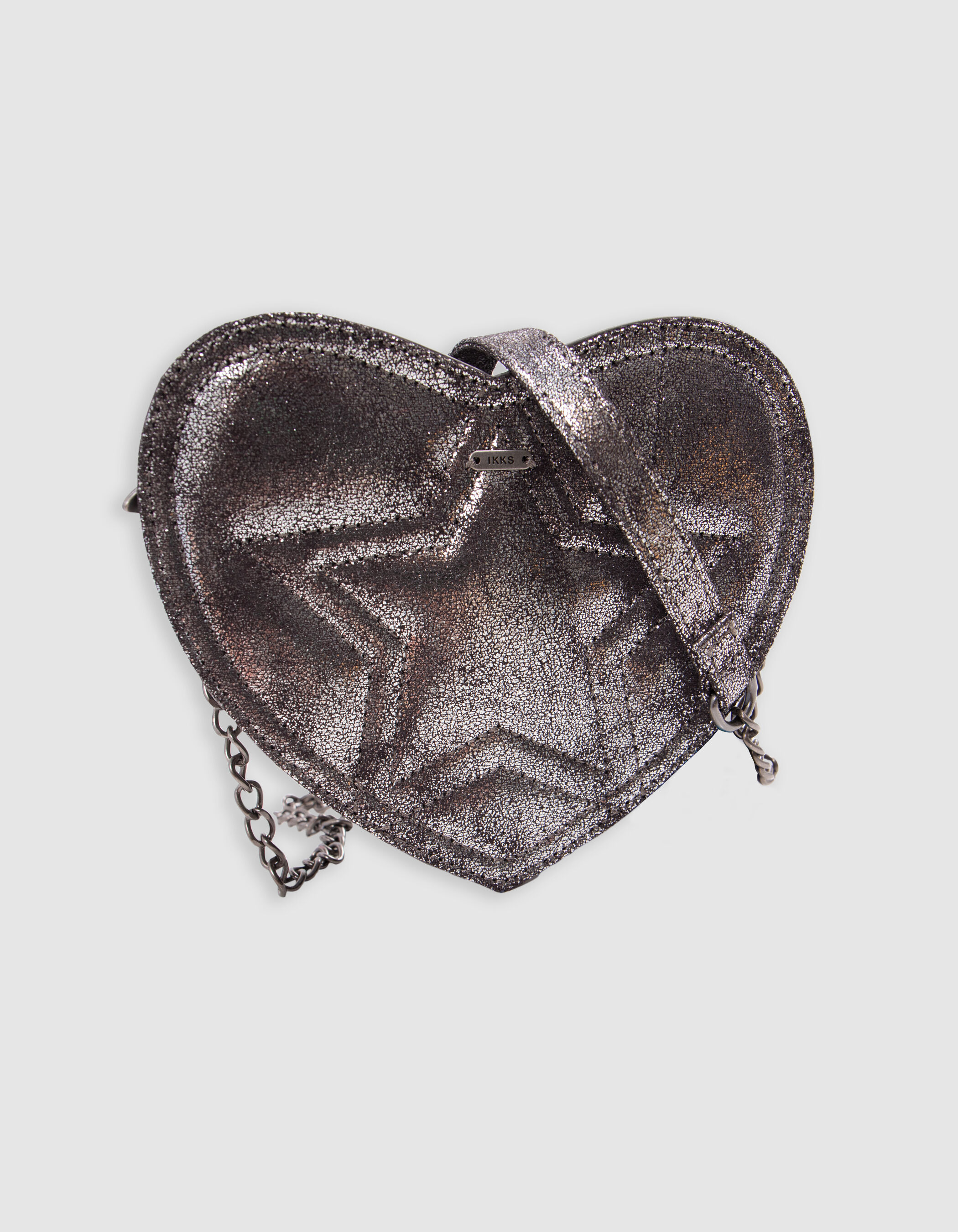 Recycled heart shaped silver mini purse for girls IKKS
