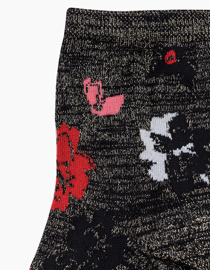 Chaussettes fleuries pailletées I.Code-3