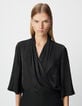 Combinaison bi-matière noire avec haut fluide Femme-5 Combinaison bi-matière noire avec haut fluide Femme-5