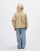 Parka à capuche beige intérieur écru fille-2