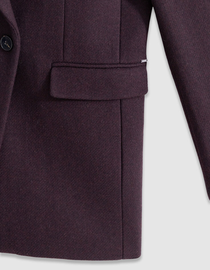 Mujer Chaqueta oversize burdeos de doble botonadura-3