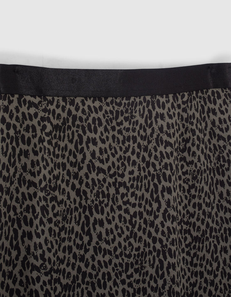 Damenbleistiftrock mit Leopardentupfen-2