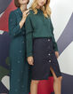 I.Code duck green midi dress with heart embroidery-5