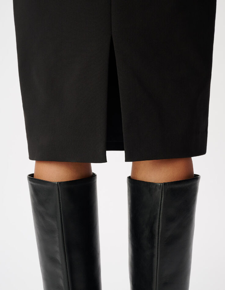 Jupe crayon noire Femme-5