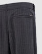 Pantalon de costume gris motif rayures tennis Femme-4