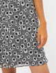 I.Code off-white black flower print dress-6