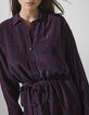 Robe chemise imprimé baroque avec ceinture femme-4