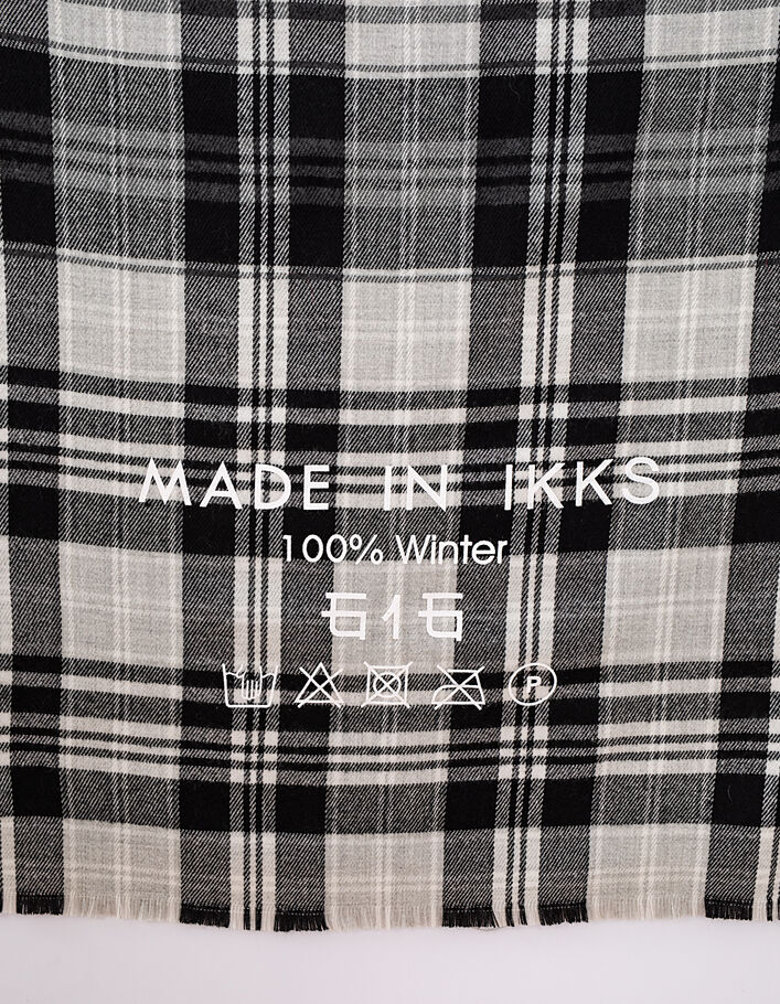 Women’s "Made in IKKS" slogan check thick scarf - IKKS