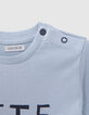 Baby boys' blue slogan T-shirt-5