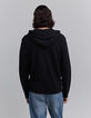 Cardigan noir zipp&eacute; &agrave; capuche 100% cachemire Homme-3