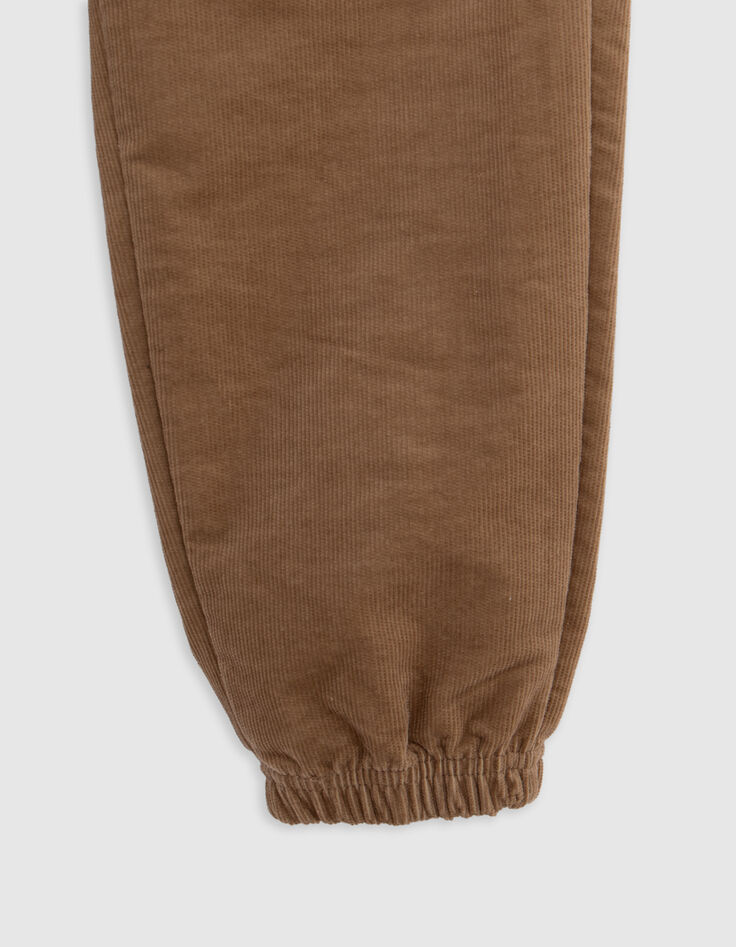 Kamelfarbener Samt-Jogginganzug milleraies boy-4