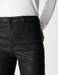 Jean bootcut noir enduit taille haute Femme-5