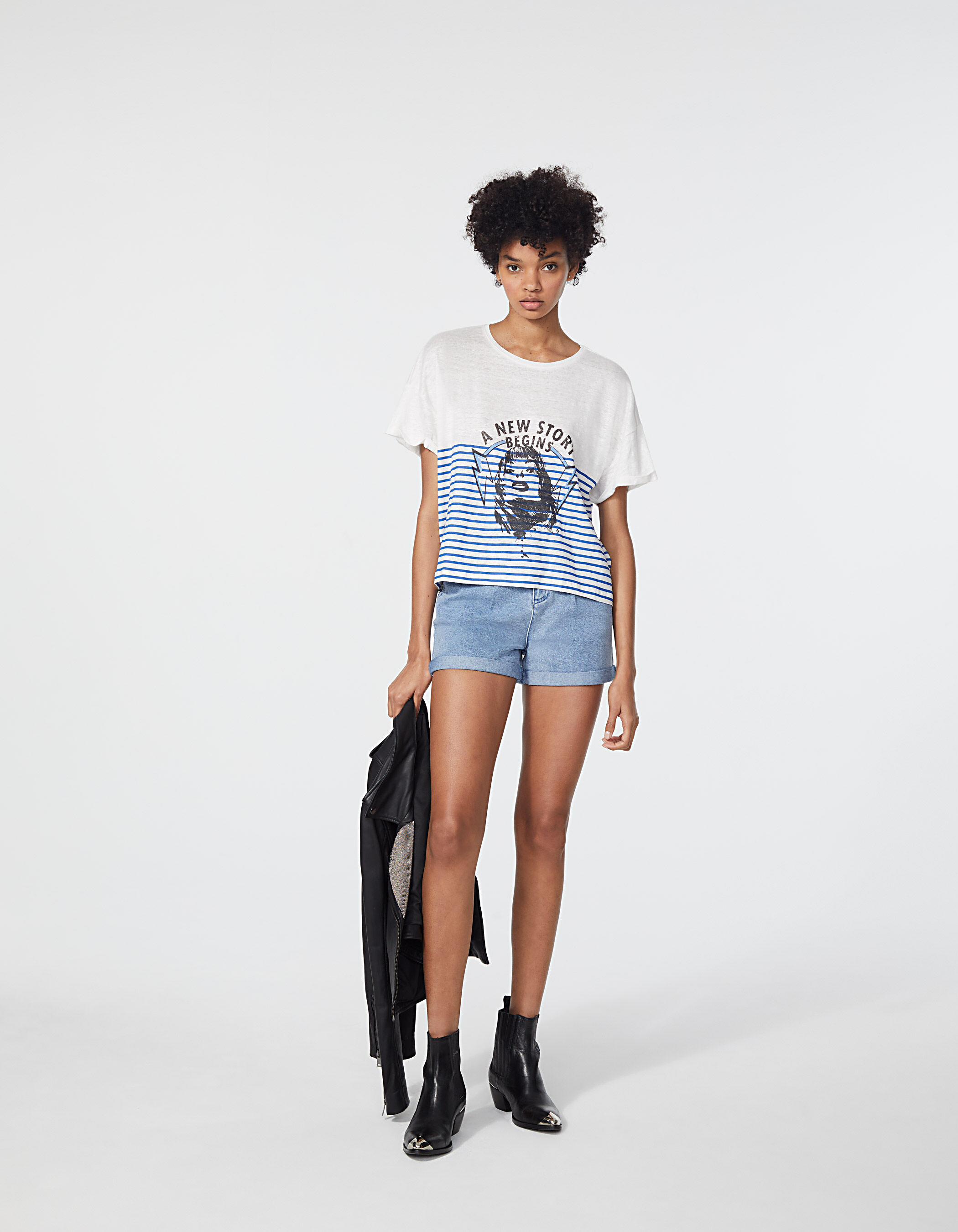 T shirt mariniere online femme manche courte