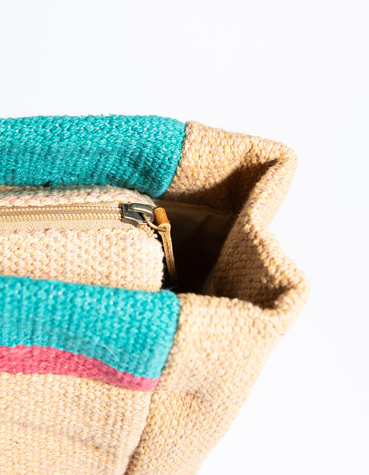Bolso cabás lona bordada-5