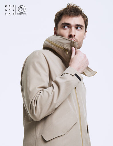 Trench beige en twill Waterproof Homme - IKKS