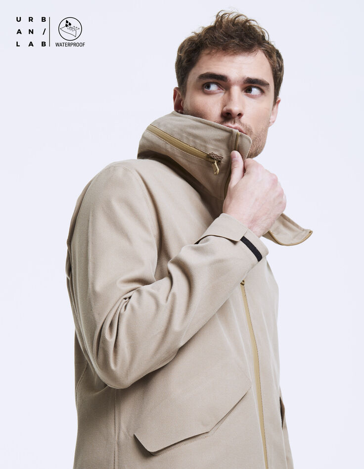 Trench beige en twill Waterproof Homme-1