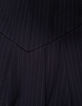 Girls’ 2-in-1 navy pinstripe dress and ecru T-shirt-7