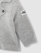 Mastiek gechineerd vest bikerstijl tricot biokatoen baby’s-4