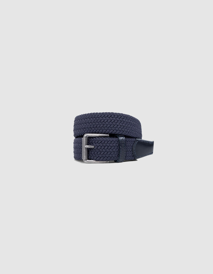 Ceinture bleue tressée Homme-1